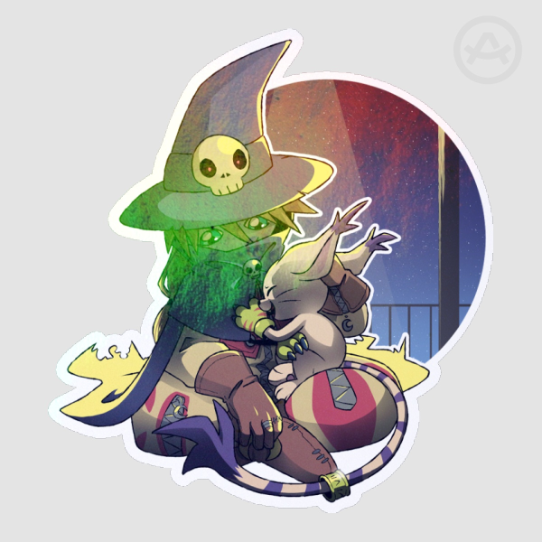 Gatomon and Wizardmon Sticker