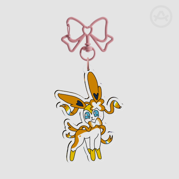 AroAce Sylveon Acrylic Keychains