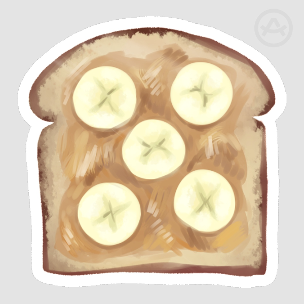 PB & Banana Toast Sticker