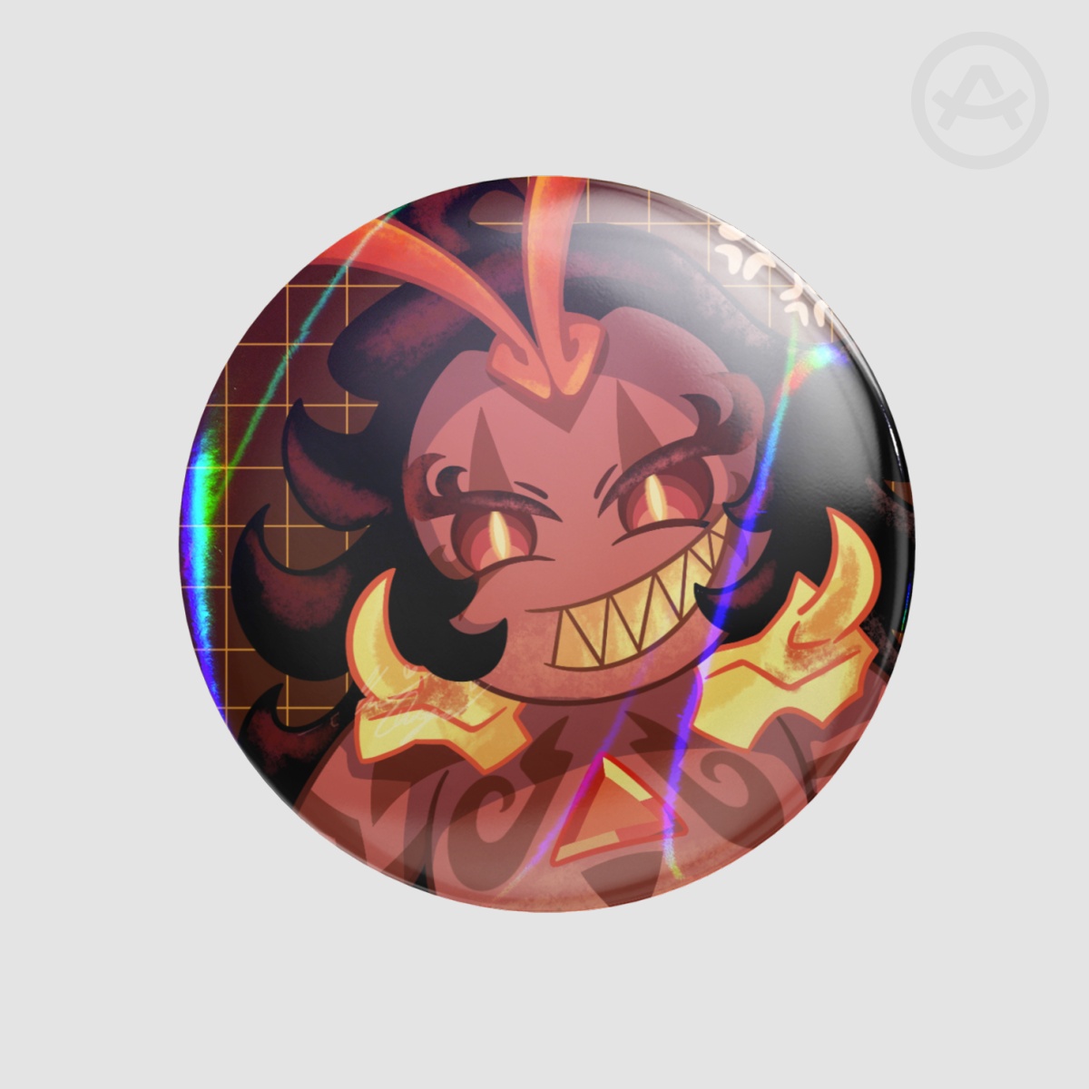 Burning Spice Cookie - Cookie Run Kingdom Round Badge (Button Pins)
