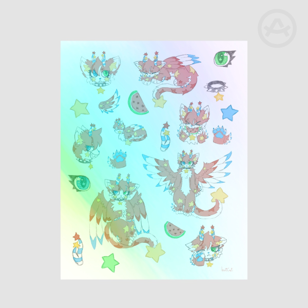 Inx Stickers Sheet Holographic