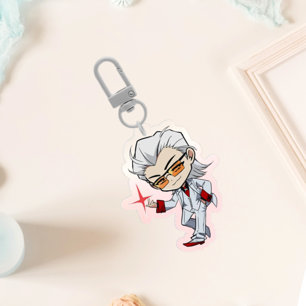 X Colored Edge Acrylic Keychain