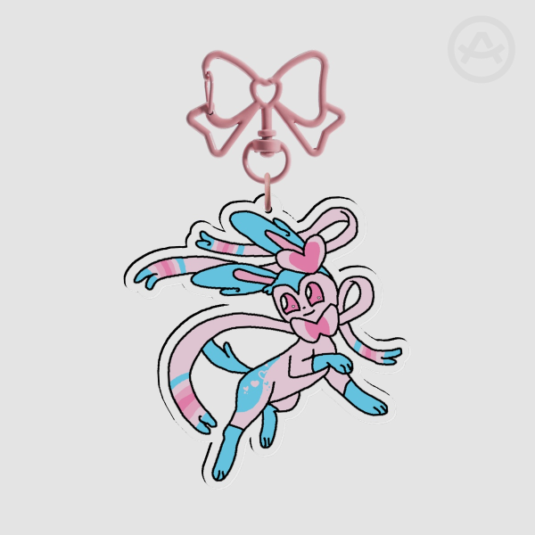 Transfem Sylveon Acrylic Keychains