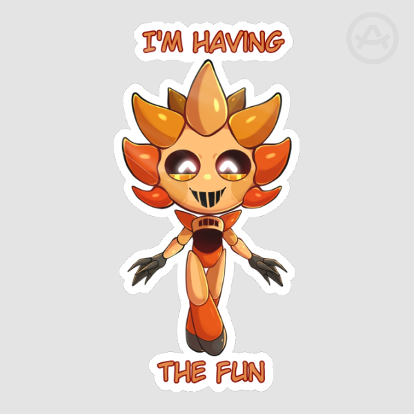 Solar Flare Having The Fun! Die Cut Sticker