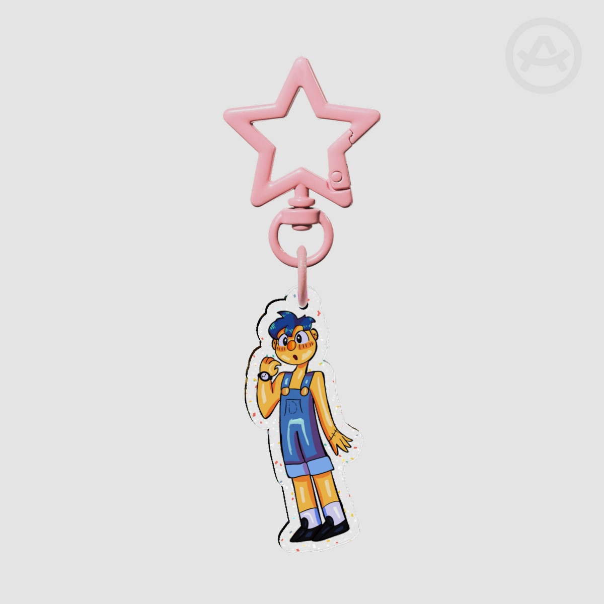yellow guy glitter Acrylic Keychain