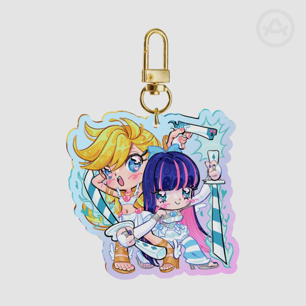 Panty and Stocking ~ PASWG ♡ holo acrylic keychain
