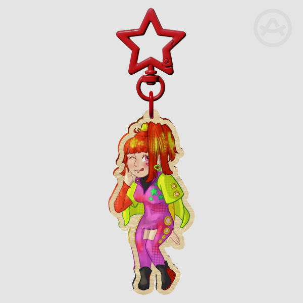 SQ GNOSIA 3" Wooden Double Sided Keychain