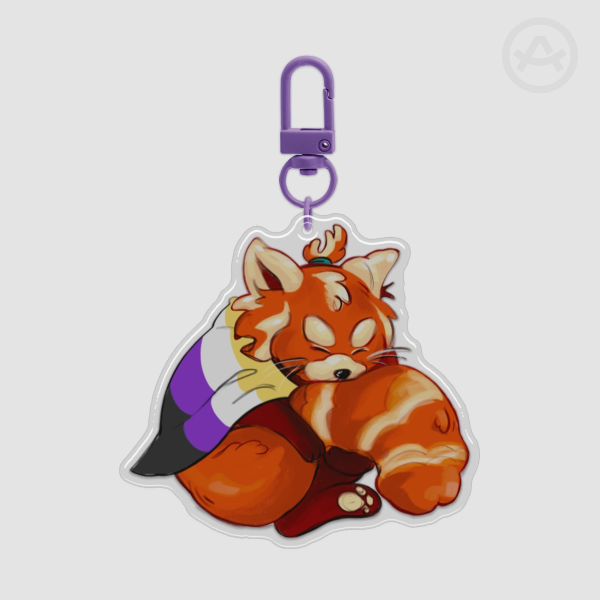 ʚ non binary panda | keychain ɞ