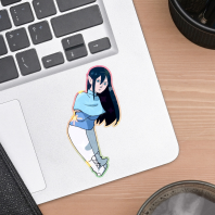 Winter - OC - Colored Edge Die Cut Sticker