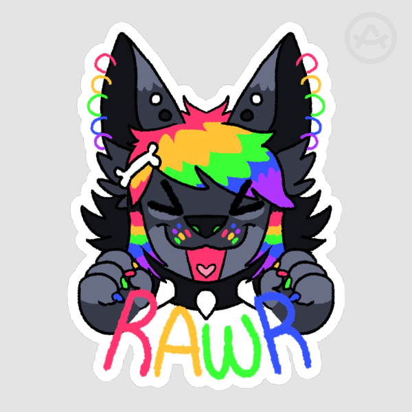 Rawr Sparkledog sticker