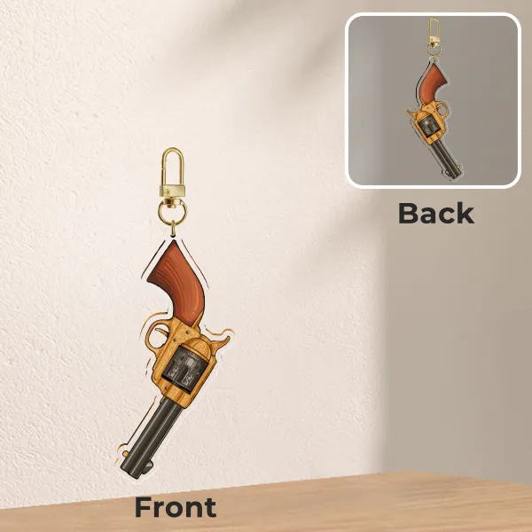 Golden Revolver Charm - Acrylic