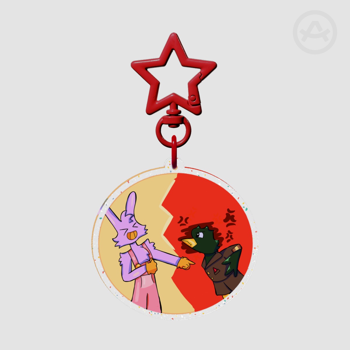 duck and jax Glitter Acrylic Keychain