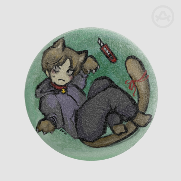 Jongu Hell is Other People plush soft badge