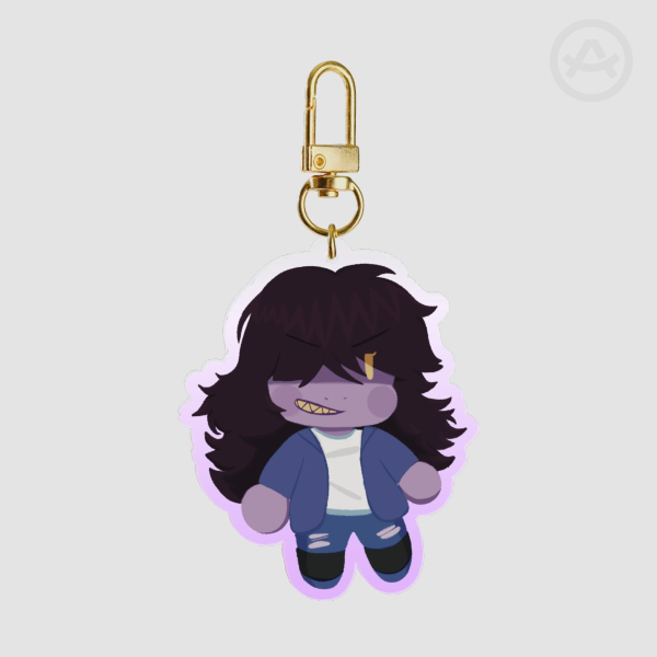 Deltarune Susie Colored Edge Acrylic Keychains