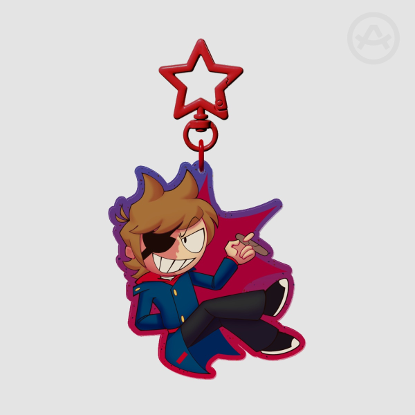 Red Leader Tord 🟆 Glitter Acrylic Keychain