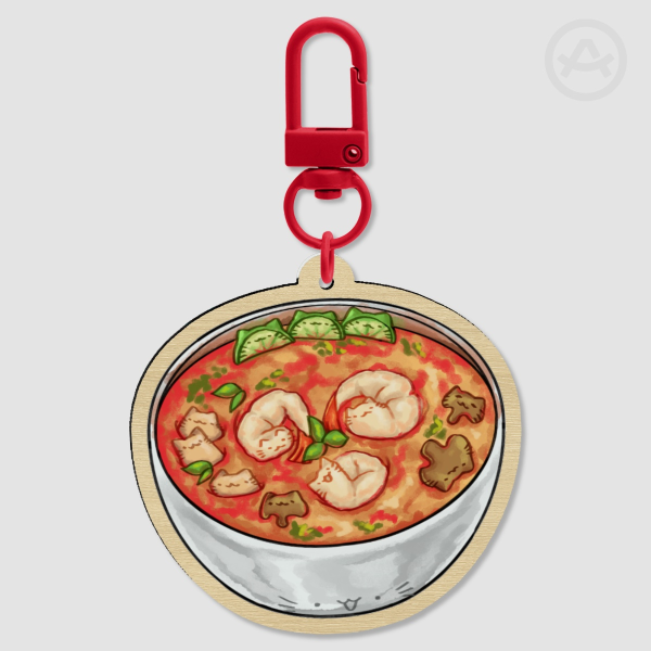 Tom Yum Soup | Wood Keychains