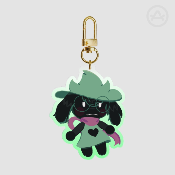 Deltarune Ralsei Colored Edge Acrylic Keychains