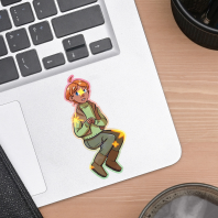 Arnold - OC - Colored Edge Die Cut Sticker