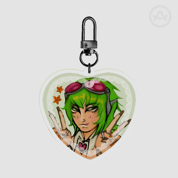 GUMI megpoid heart shaped keychain