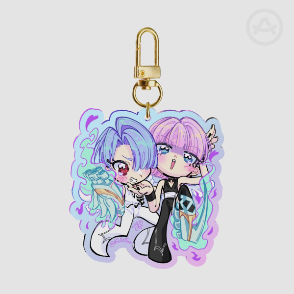 Polyester and Polyurethane ~ PASWG ♡ holo acrylic keychain