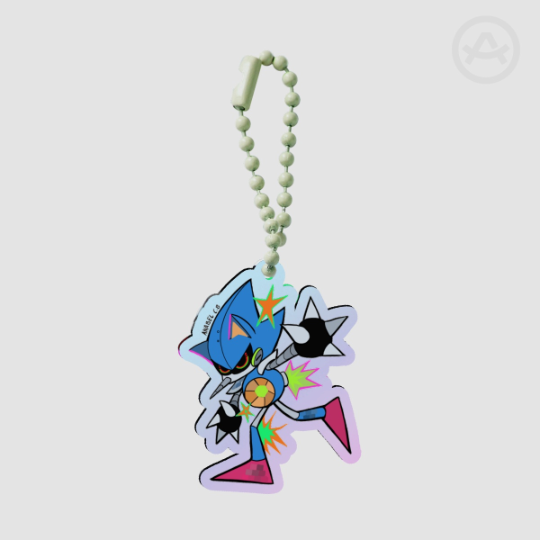 Metal Sonic Rainbow Acrylic Keychains