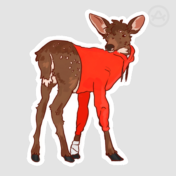 Baby Deer Leland Sticker