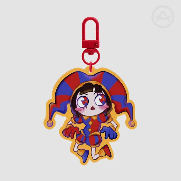 (TADC) Pomni - Colored Edge Acrylic Keychain