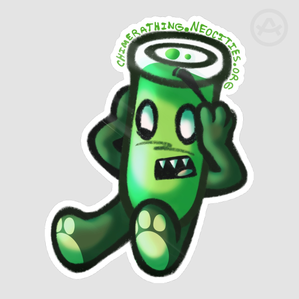 Test Tube Inanimate Insanity Glossy Die Cut Sticker