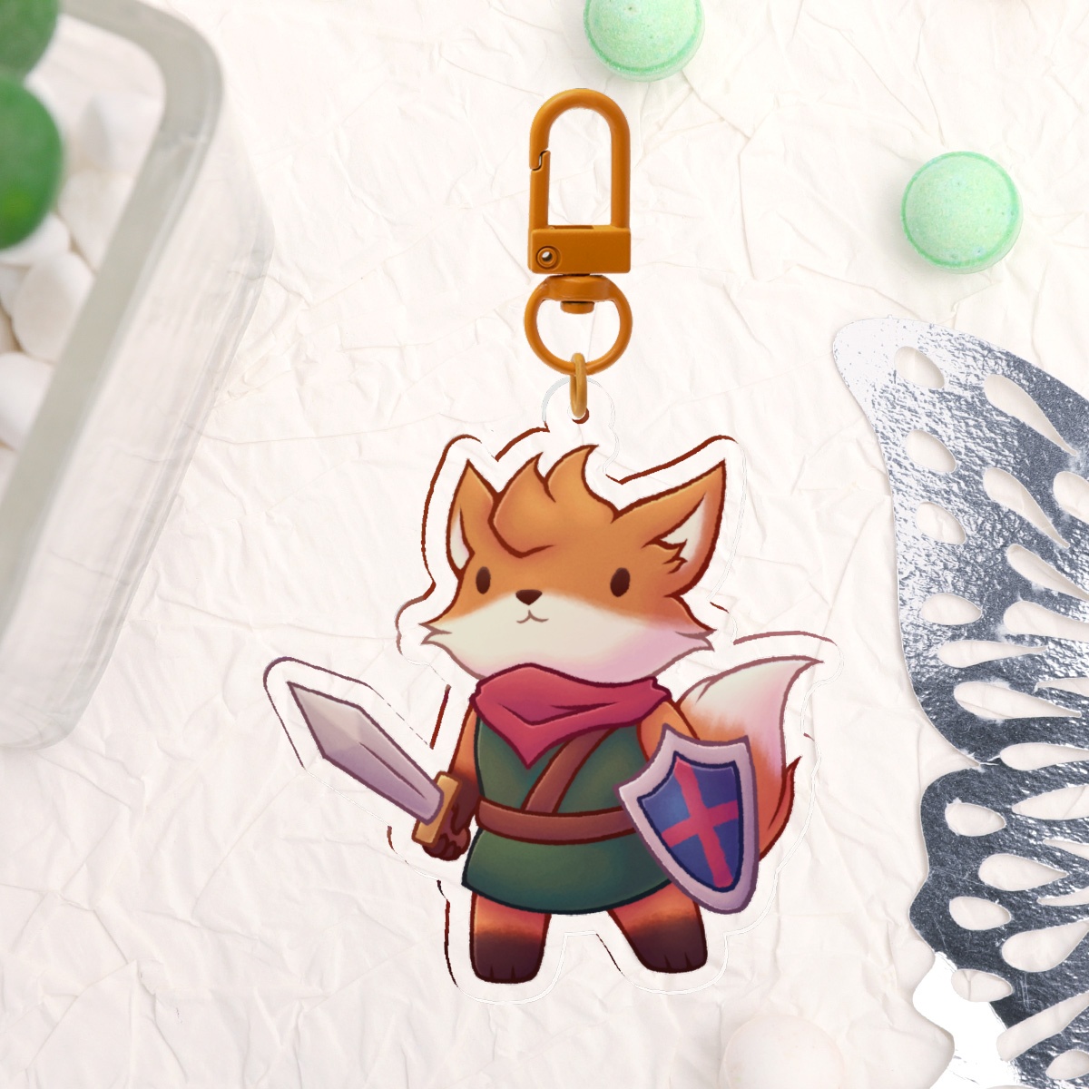 Tunic Ruin Seeker Fox Keychain