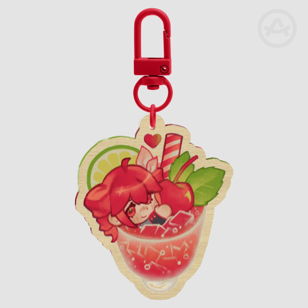 Teto Shirley Temple Wood Keychain