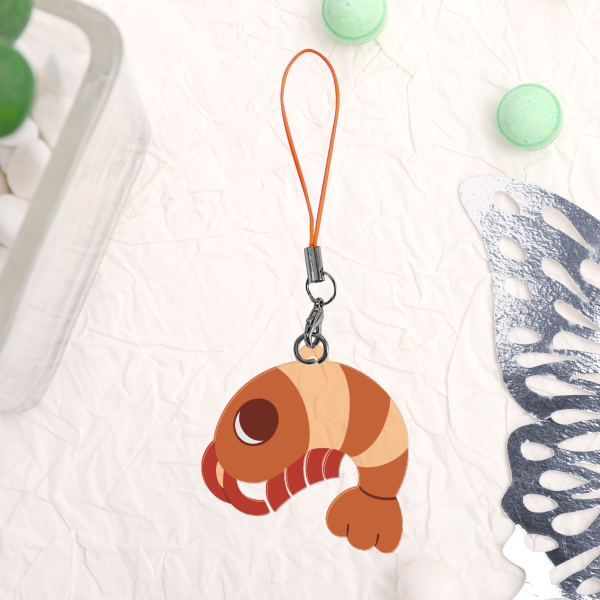 Shrimp Colored Edge Acrylic Keychains