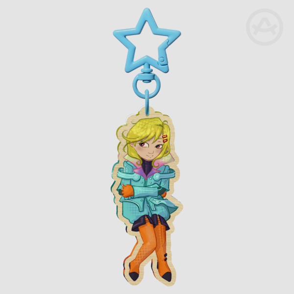 Setsu GNOSIA 3" Wooden Double Sided Keychain