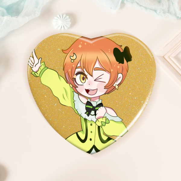Love Live Rin Hoshizora heart badge