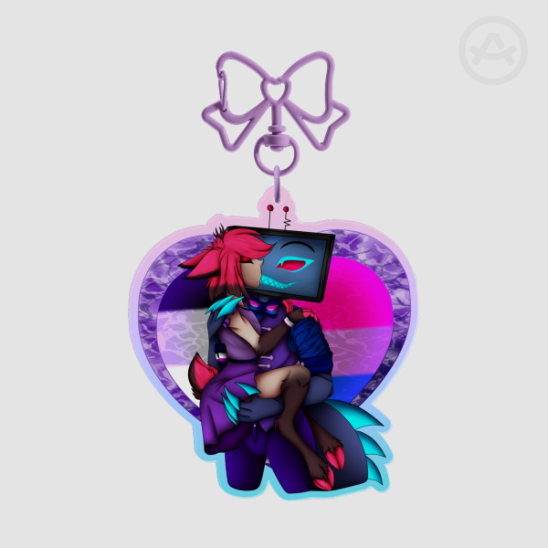 2026 Pride StaticRadio Kiss Keychain