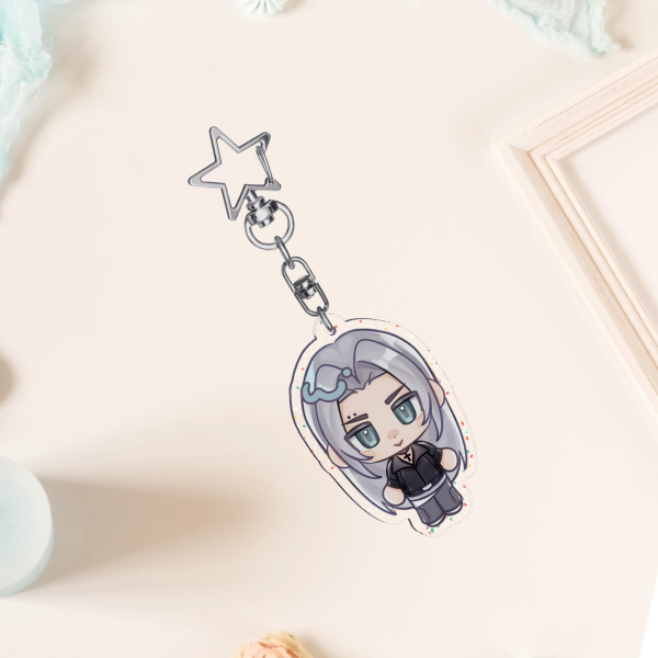 Sephiroth Glitter Keychain