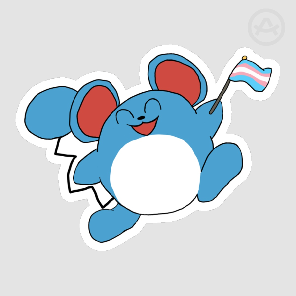 V1 Trans Marill Matte Sticker