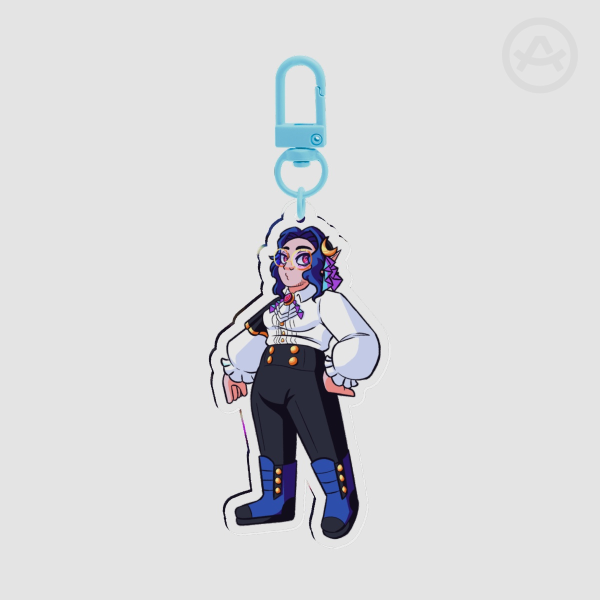 Damian Ivory Acrylic Keychain