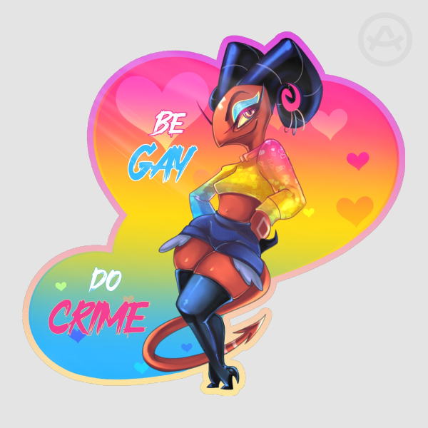 5" Helluva Boss Pride Sticker - Barbie Wire