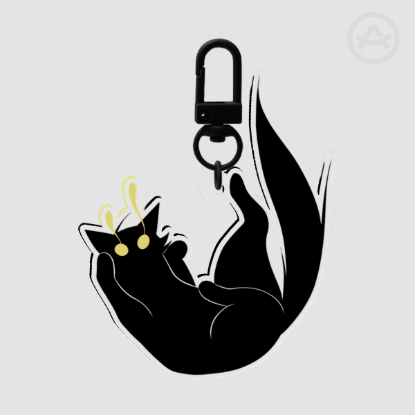 Blair´s cat falling clear keychan