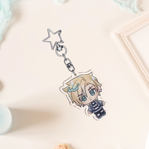 Cloud Glitter Keychain
