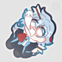 Kagome Cupid Clear PET Vinyl Die Cut Sticker