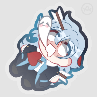 Kagome Cupid Clear PET Vinyl Die Cut Sticker