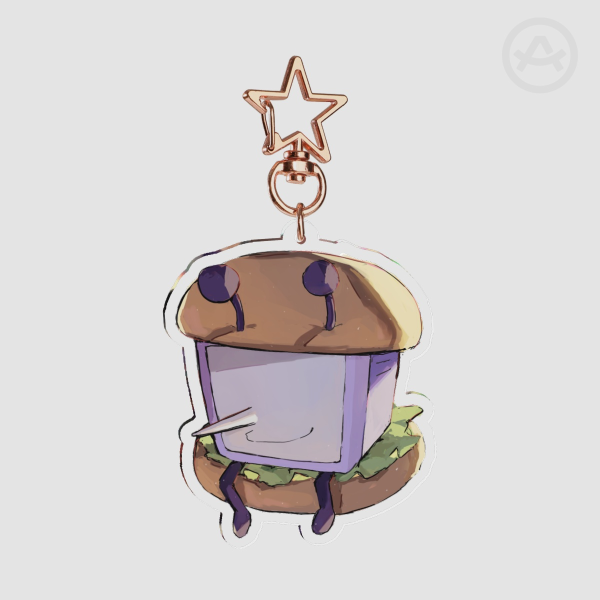 Tenna Burger Acrylic Keychain