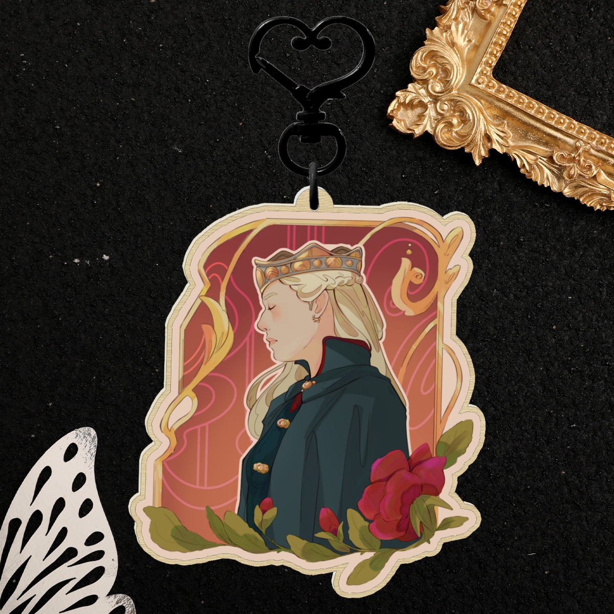 [ House of the Dragon ] Rhaenyra Targaryen wood keychain