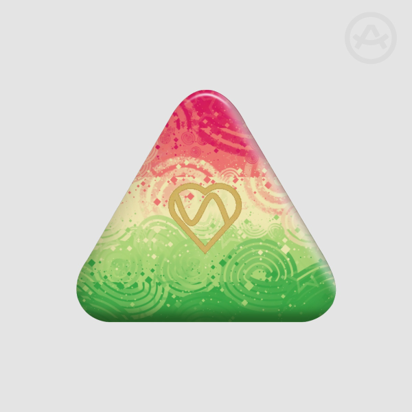 Aroflux Pride Flag Pin | Triangle Holographic Glitter Badge