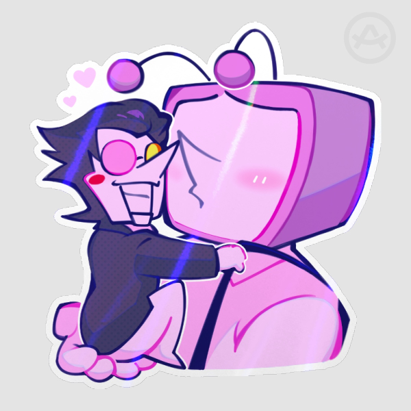Spamton & Tenna Holo Sticker (Deltarune/Spamtenna)
