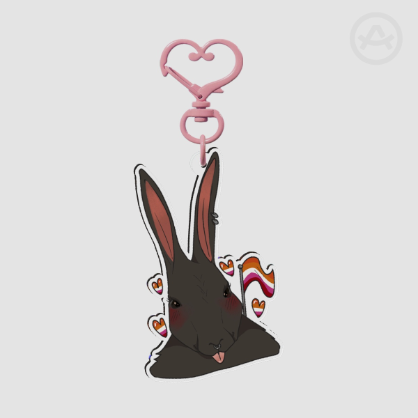 Wavin’ Flag Lesbunny Keychain