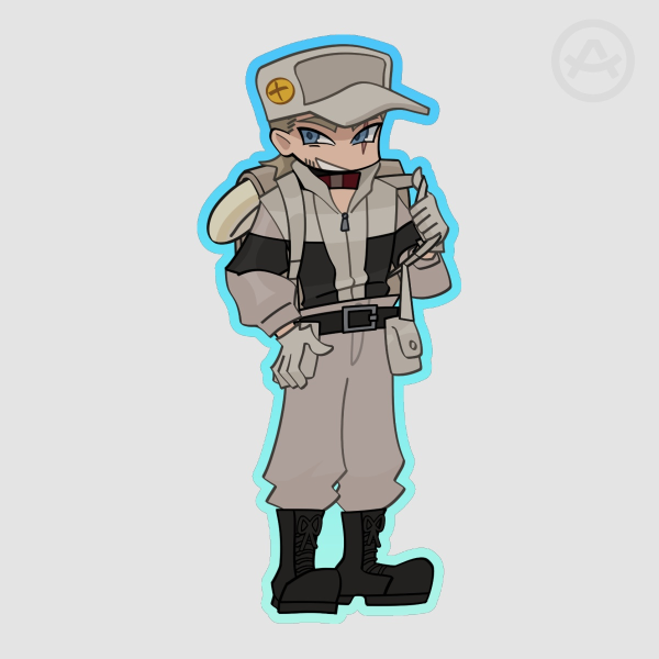 Gris Die Cut Sticker