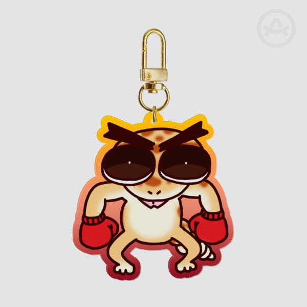 Fight me GECKO Keychain