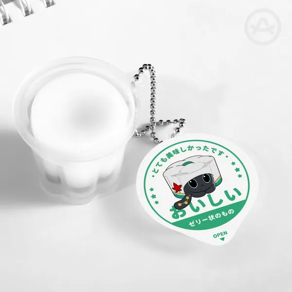 Jelly Keychain | HSR Cake Cat - Rice Dumpling